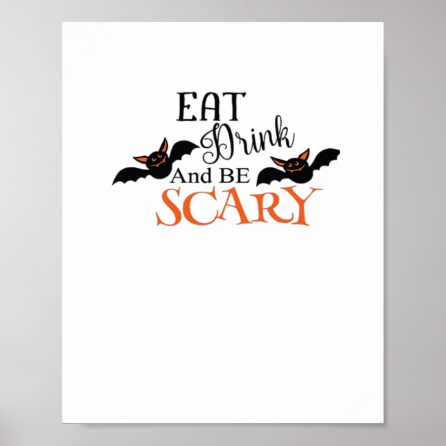 Halloweenfladdermöss kan vara skrämmande rolig mem poster (Framsidan)