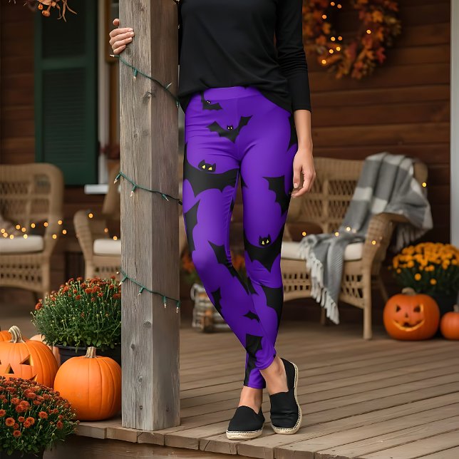 Halloweenfladdermöss Leggings (Skapare uppladdad)