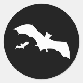 Halloweenfladdermöss Runt Klistermärke