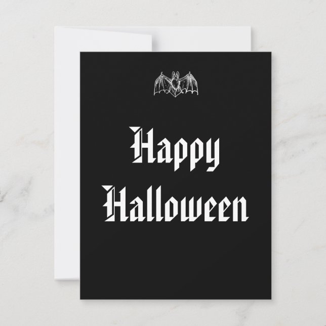 Halloweenfladdermus Anteckningskort (Framsida)