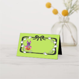 Halloweenfladdermus med godis placeringskort