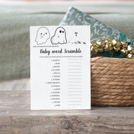 HalloweenGhost Baby-skramble ord Baby dusch-spel Kort