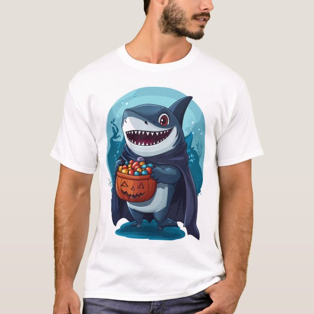 Halloweenhaj T Shirt (Framsida)