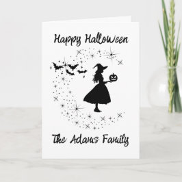 Halloweenhälsning Häxa Kort