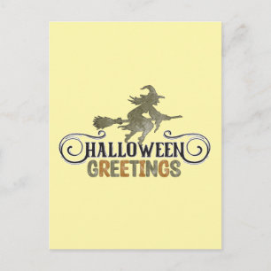 Halloweenhälsningar - Halloween Vykort