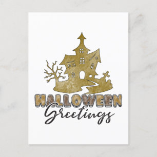 Halloweenhälsningar - Halloween Vykort