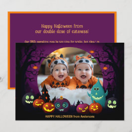 Halloweenhälsningar med anpassad fotokort kort