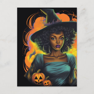 Halloweenhäxa Vykort