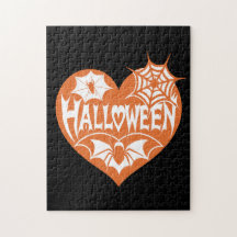 Halloweenhjärta, Orange hjärta, Spindelnät