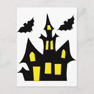 halloweenhus vykort