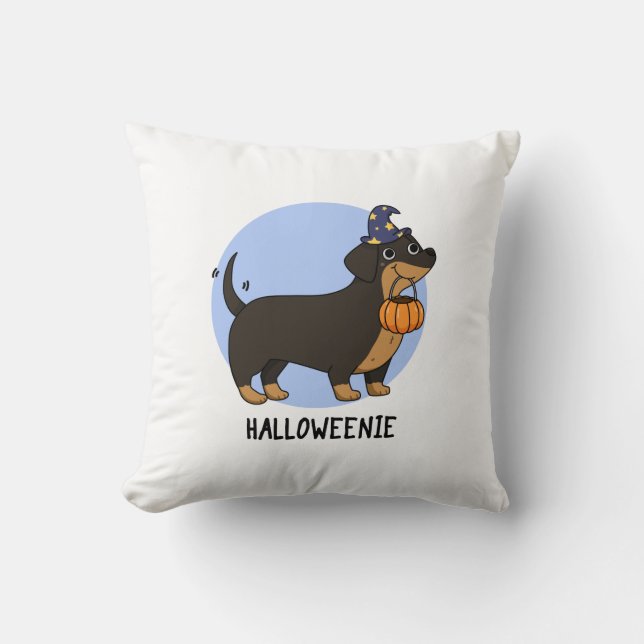 Halloweenie Rolig Korv Hund Puns  Kudde (Framsida)