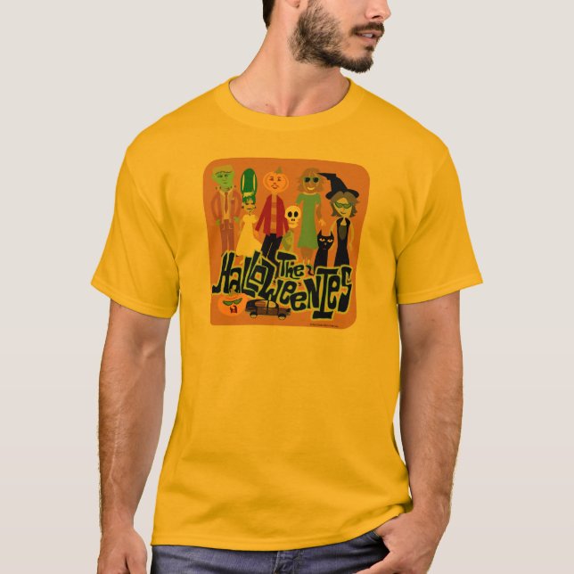Halloweenies Tecknad Halloween Character Art T-shirt (Framsida)