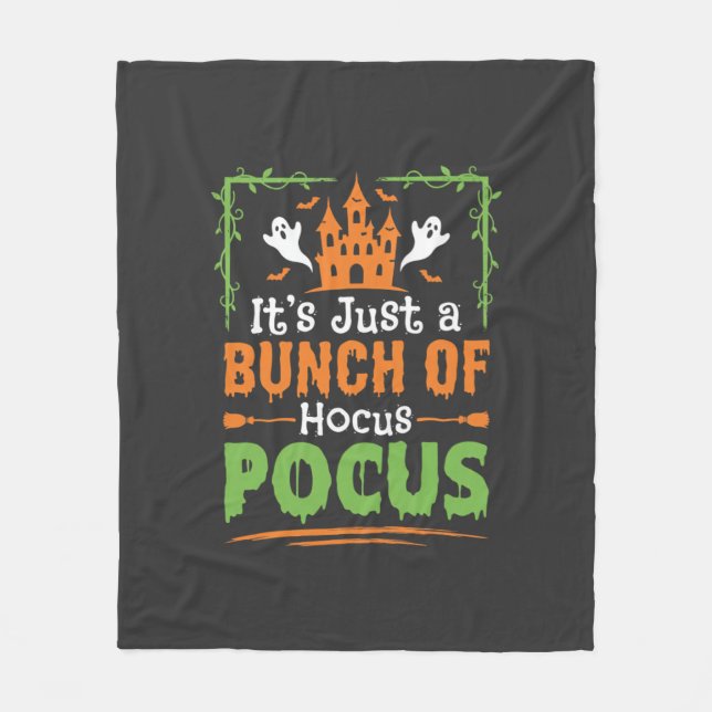 Halloweenknippe med hokus pokus fleecefilt (Framsidan)