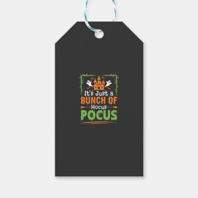 Halloweenknippe med hokus pokus presentetikett (Framsidan)
