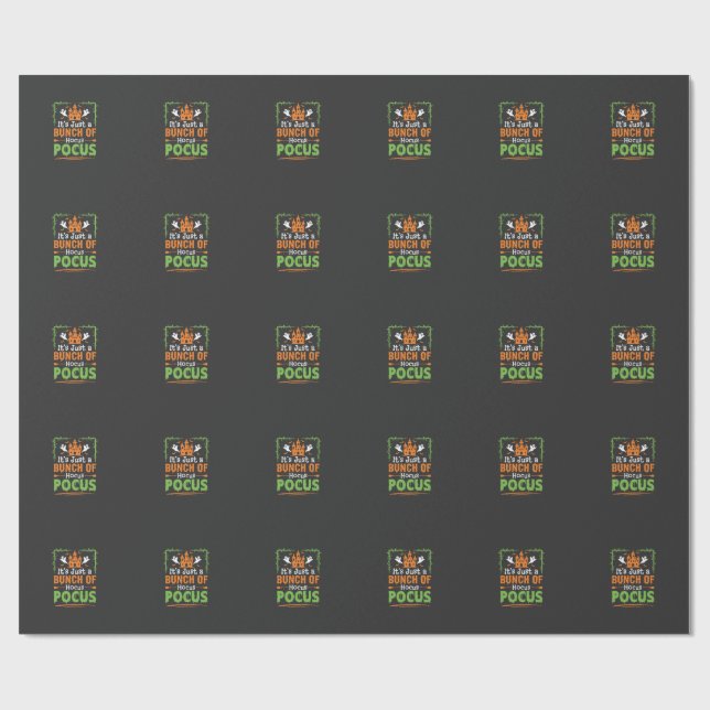Halloweenknippe med hokus pokus presentpapper (Platt)