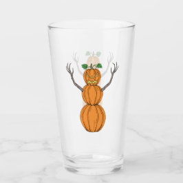 Halloweenkonst med pumpamänniskor glaskopp