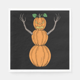 Halloweenkonst med pumpamänniskor pappersservett