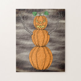 Halloweenkonst med pumpamänniskor pussel