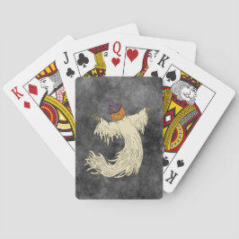 Halloweenkonst med spökhuvud av pumpa casinokort