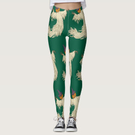 Halloweenkonst med spökhuvud med pumpa leggings