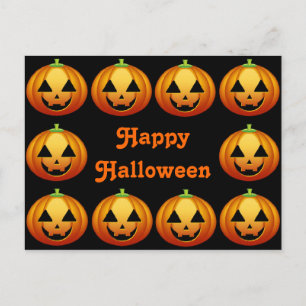 Halloweenkort Glad Halloween Pumpa Vykort