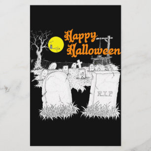 halloweenkyrka brevpapper