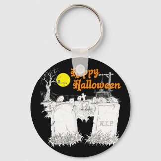 halloweenkyrka nyckelring