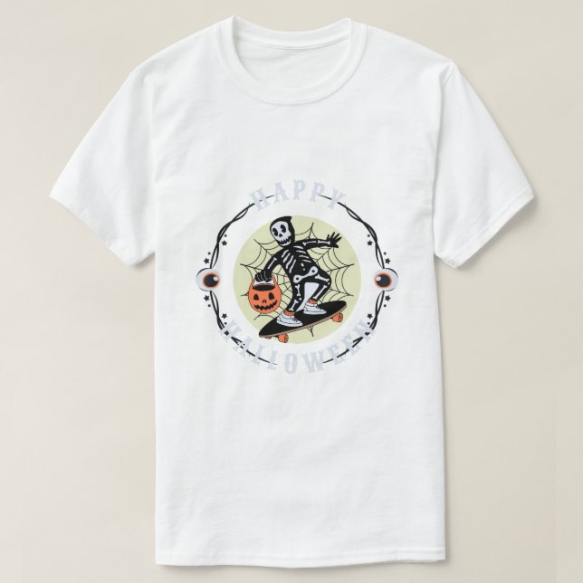 Halloweenljus gömmer sprit. t shirt (Design framsida)