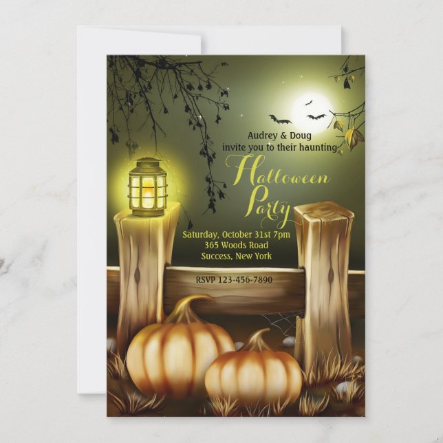 Halloweenlyktan Inbjudan (Framsida)