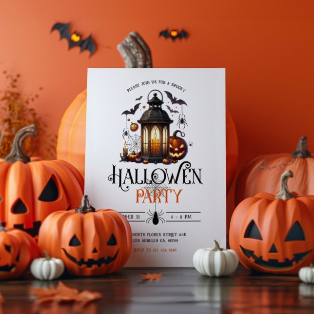 Halloweenlyktbad & Spindelfest Inbjudan (Skapare uppladdad)