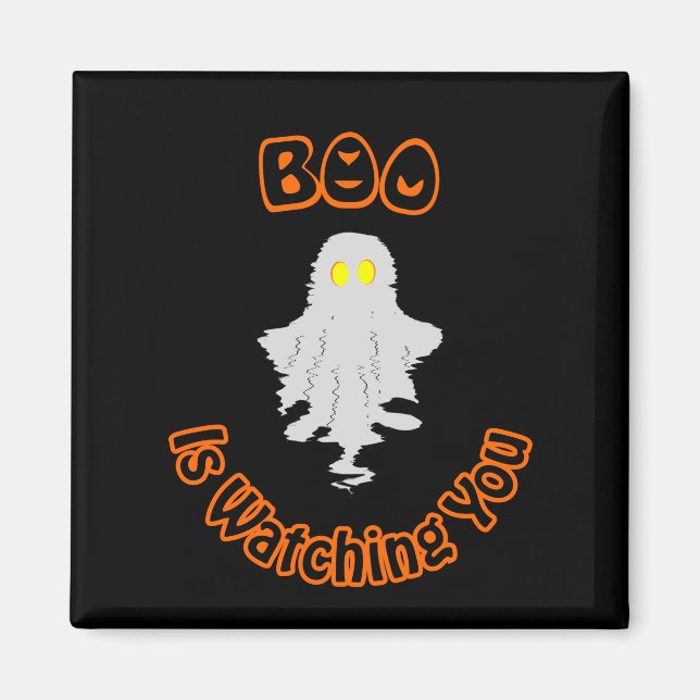 Halloweenmagnet | Boo iakttar dig Magnet (Framsidan)