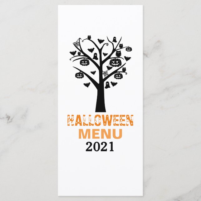 Halloweenmeny för Spökskogen Meny (Framsida)