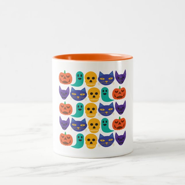Halloweenmönster Mugg (Center)