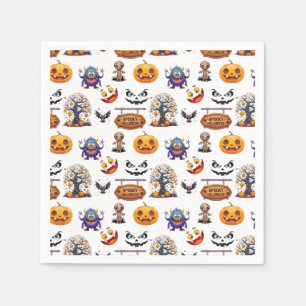 Halloweenmönster på pappersservett