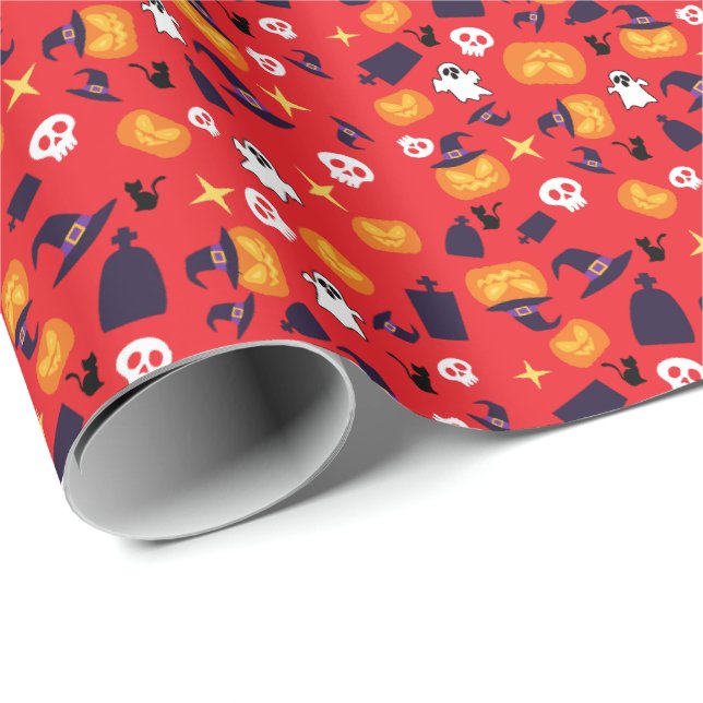 halloweenmönster presentpapper (Rullad Hörn)