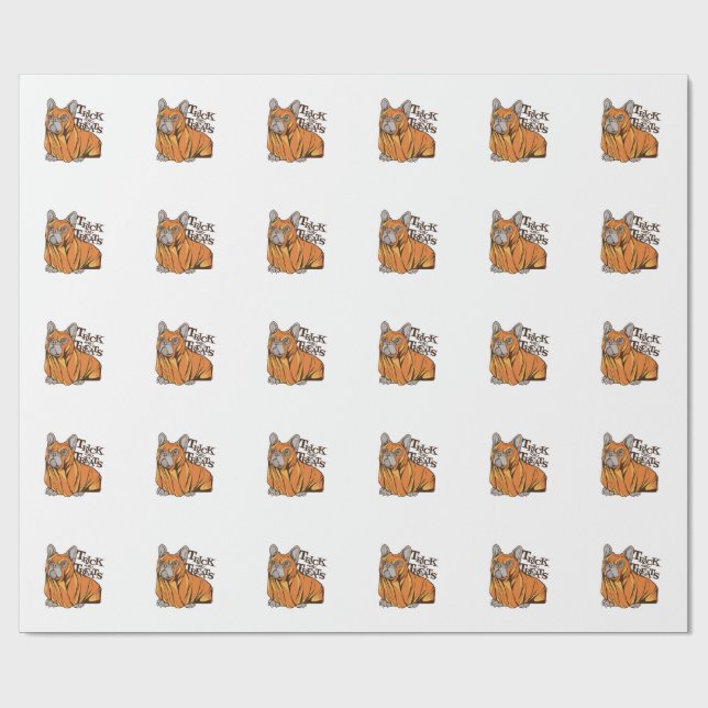 Halloweenmoppar Presentpapper (Platt)
