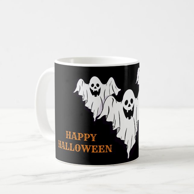 Halloweenmugg med spöken kaffemugg (Framsida vänster)