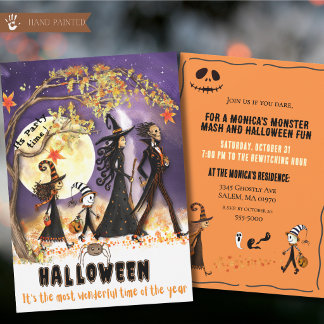 Halloweenparad för fantasifulla vattenmonster  inbjudningar