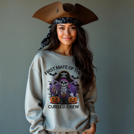 Halloweenpirat första styrman på den förbannade be t shirt