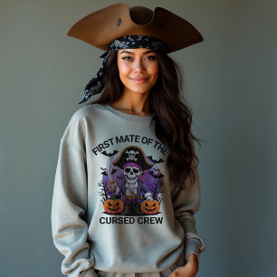 Halloweenpirat första styrman på den förbannade be t shirt