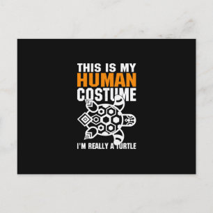 Halloweenpresent Detta är min mänskliga kostym Inbjudan Vykort