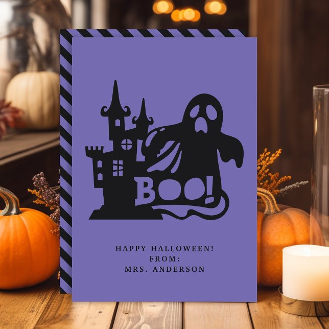 Halloweenpresent för klassrummet med spökhus inbjudningar (Skapare uppladdad)