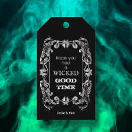 Halloweenpresent med 'Wicked Good Time' Presentetikett