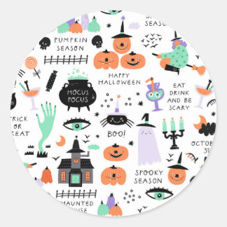 Halloweenpresent Runt Klistermärke