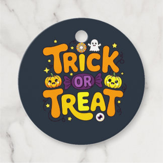 Halloweenpresent Taggen 'Trick or Treat' Gåvor Etiketter