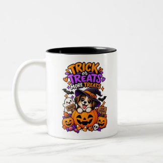 Halloweenpresenter, fler presenter, söt Halloween- Två-Tonad Mugg