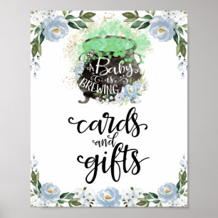 Halloweenpresentkort och gåvor Baby Shower-skylt Poster