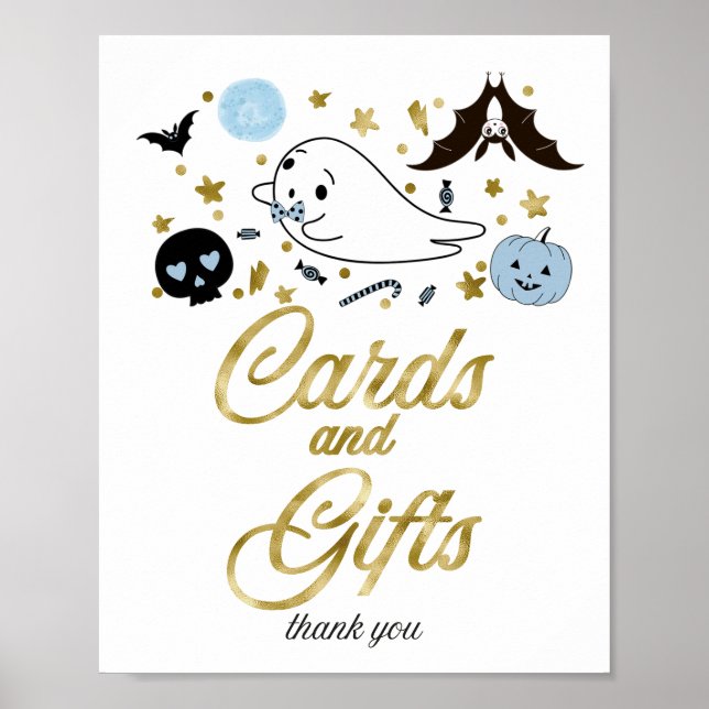 Halloweenpresentkort och presenter för pojke baby  poster (Framsidan)