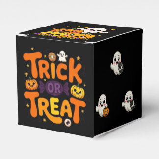 Halloweenpresentlåda med söta spöken presentaskar