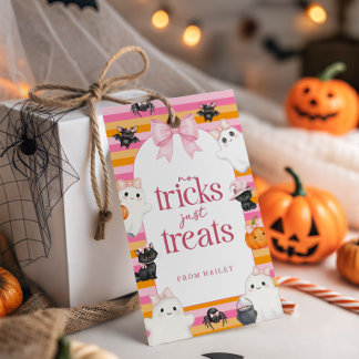 Halloweenpresenttagg för barn Trick or Treat-tagg Presentetikett